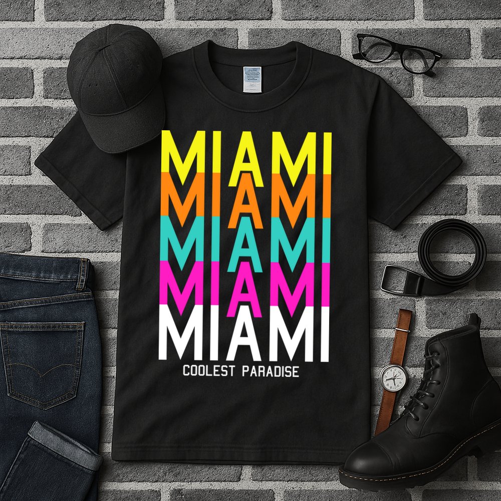 Miami Retro Repeat Tall T-Shirt
