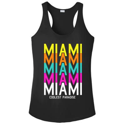 Miami Retro Repeat Ladies PosiCharge Competitor Racerback Tank