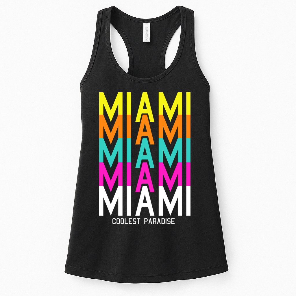 Miami Retro Repeat Womens Tank Top