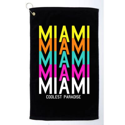 Miami Retro Repeat Golf Towel