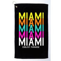 Miami Retro Repeat Golf Towel