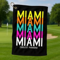 Miami Retro Repeat Golf Towel