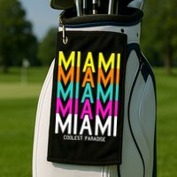 Miami Retro Repeat Golf Towel