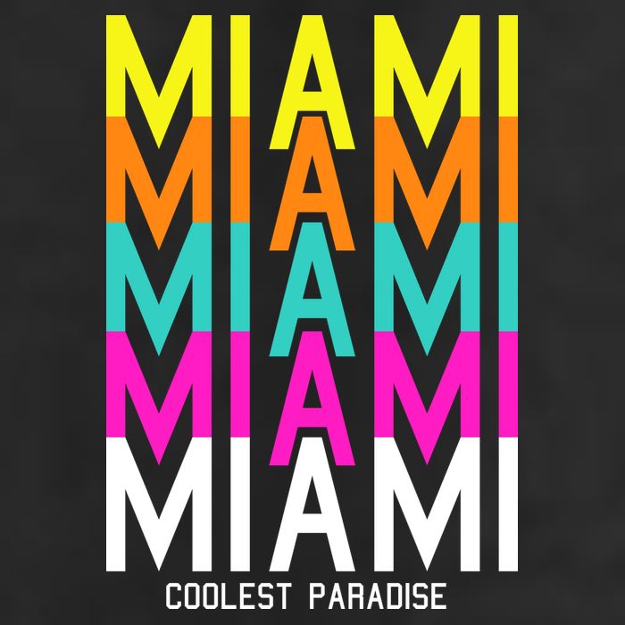 Miami Retro Repeat Golf Towel