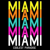 Miami Retro Repeat Ladies Long Sleeve Shirt