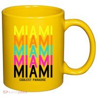 Miami Retro Repeat 11oz C Handle Ceramic Mug