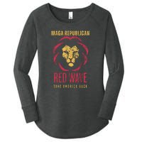 MAGA Republican Red Wave Conservative Anti Biden Women's Perfect Tri Tunic Long Sleeve Shirt