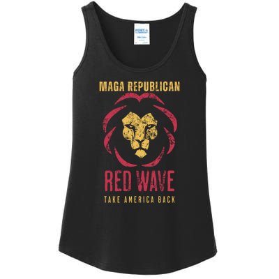 MAGA Republican Red Wave Conservative Anti Biden Ladies Essential Tank