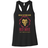 MAGA Republican Red Wave Conservative Anti Biden Women's Racerback Tank