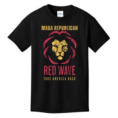 MAGA Republican Red Wave Conservative Anti Biden Kids T-Shirt