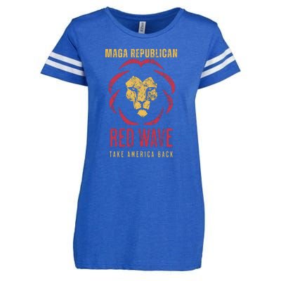 MAGA Republican Red Wave Conservative Anti Biden Enza Ladies Jersey Football T-Shirt