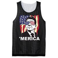 Merica Ronald Reagan Funny Usa Stars And Strips Proud American Mesh Reversible Basketball Jersey Tank