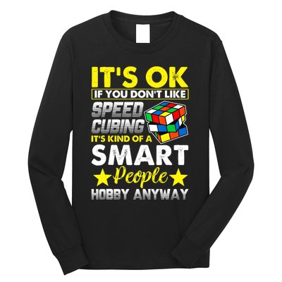 Melting Rubik Rubix Rubics Funny Puzzles Cube Speed Cubing Long Sleeve Shirt