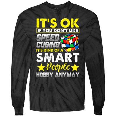 Melting Rubik Rubix Rubics Funny Puzzles Cube Speed Cubing Tie-Dye Long Sleeve Shirt