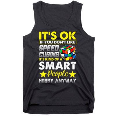 Melting Rubik Rubix Rubics Funny Puzzles Cube Speed Cubing Tank Top