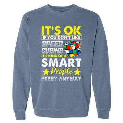 Melting Rubik Rubix Rubics Funny Puzzles Cube Speed Cubing Garment-Dyed Sweatshirt