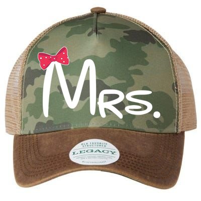 Mrs. Bow Tie Cute Matching Couples Legacy Tie Dye Trucker Hat