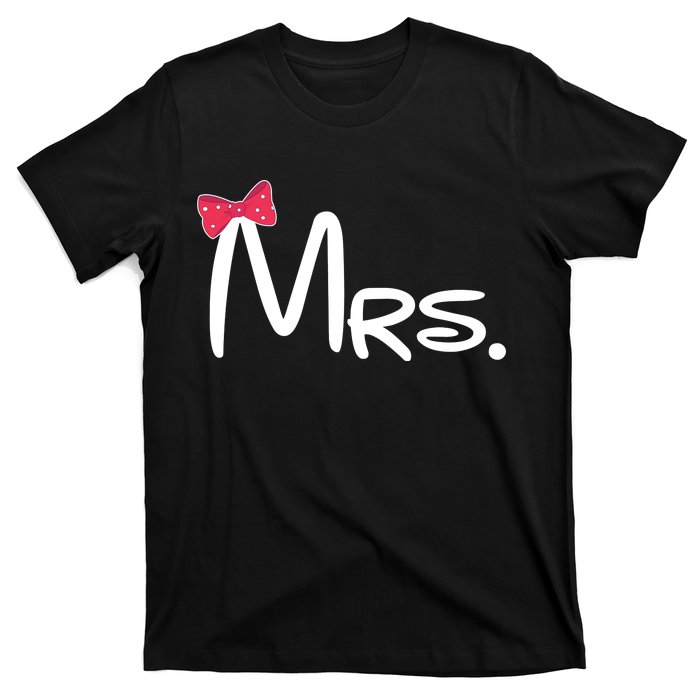 Mrs. Bow Tie Cute Matching Couples T-Shirt