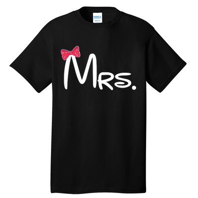 Mrs. Bow Tie Cute Matching Couples Tall T-Shirt