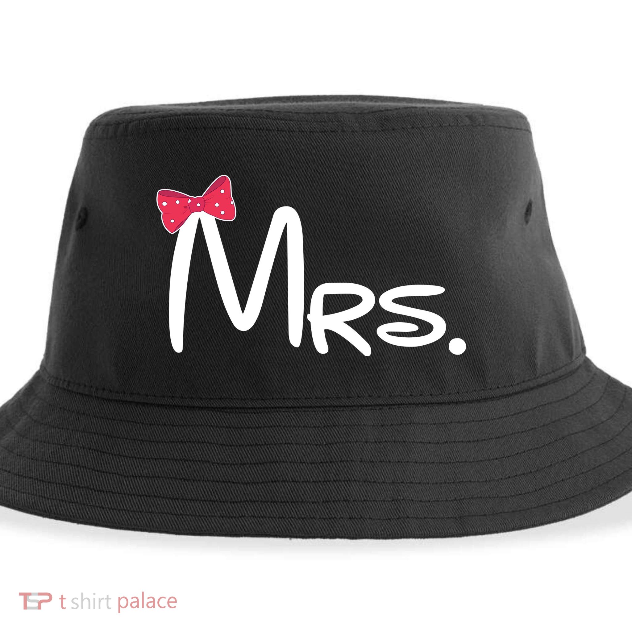 Mrs. Bow Tie Cute Matching Couples Sustainable Bucket Hat