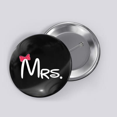 Mrs. Bow Tie Cute Matching Couples Button