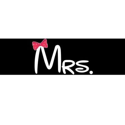 Mrs. Bow Tie Cute Matching Couples Bumper Sticker