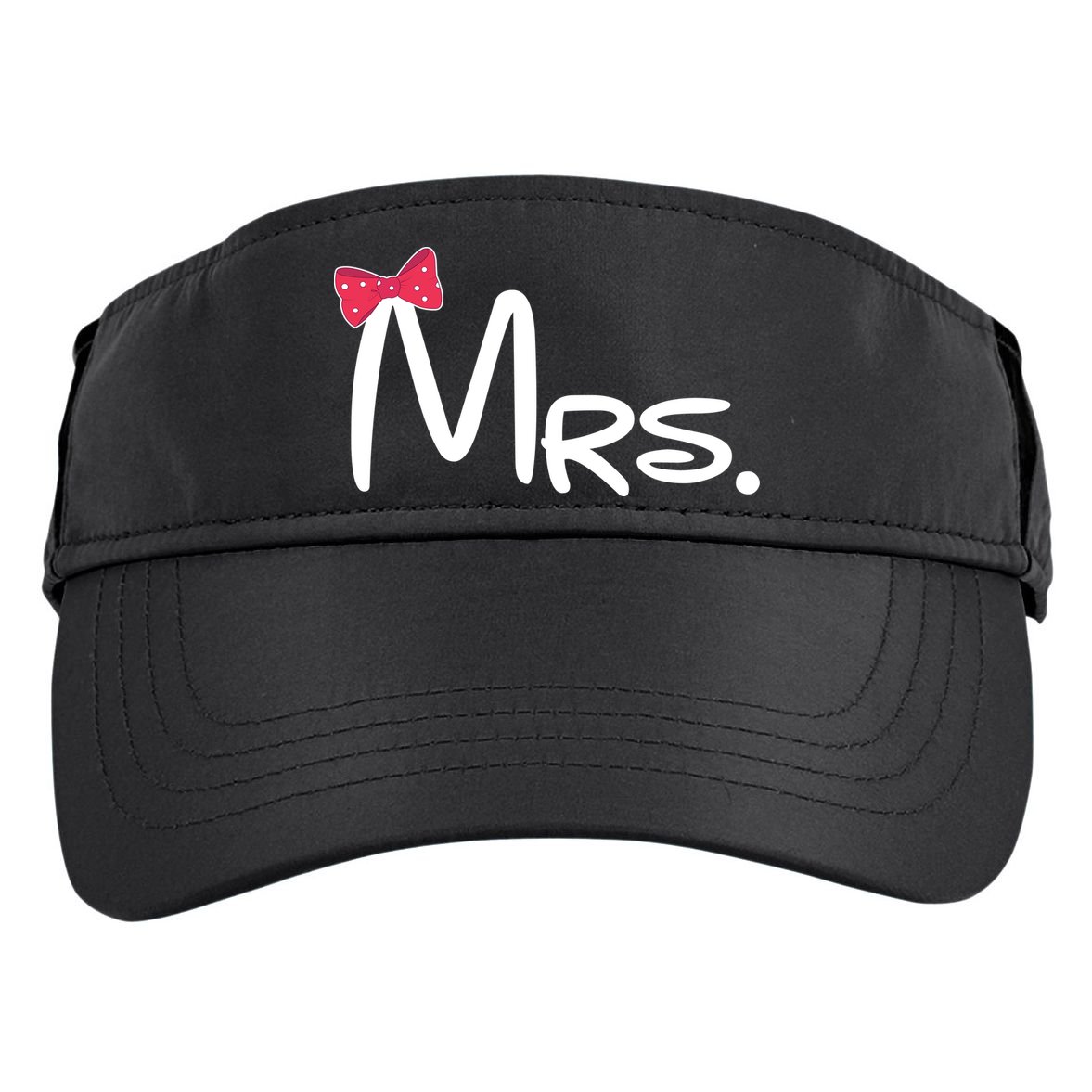 Mrs. Bow Tie Cute Matching Couples Adult Drive Performance Visor