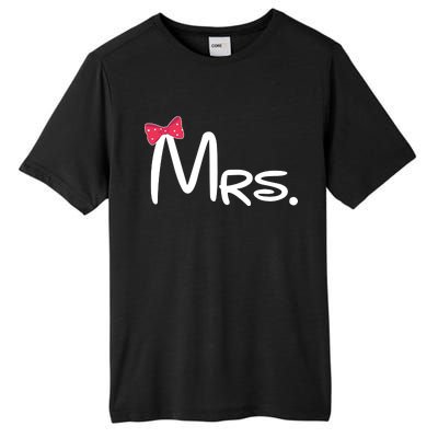 Mrs. Bow Tie Cute Matching Couples Tall Fusion ChromaSoft Performance T-Shirt