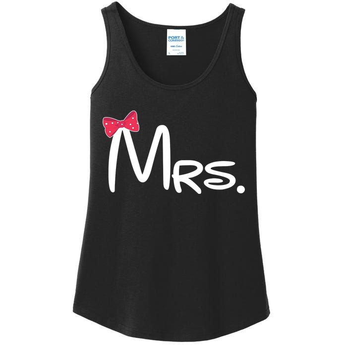 Mrs. Bow Tie Cute Matching Couples Ladies Essential Tank