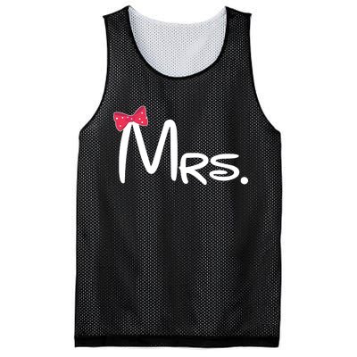 Mrs. Bow Tie Cute Matching Couples Mesh Reversible Basketball Jersey Tank