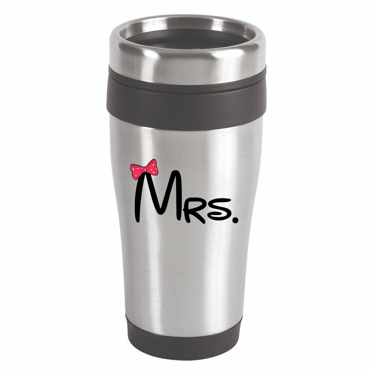 Mrs. Bow Tie Cute Matching Couples 16oz Travel Tumbler