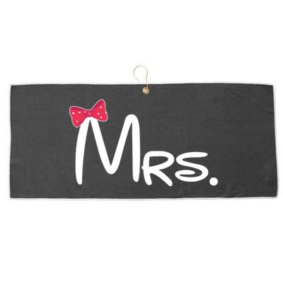 Mrs. Bow Tie Cute Matching Couples Large Microfiber Waffle Golf Towel