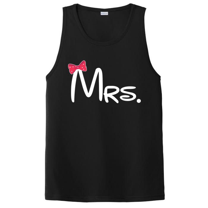 Mrs. Bow Tie Cute Matching Couples PosiCharge Competitor Tank