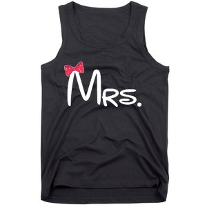 Mrs. Bow Tie Cute Matching Couples Tank Top