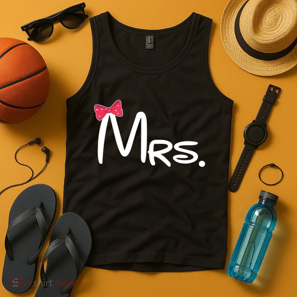 Mrs. Bow Tie Cute Matching Couples Tank Top