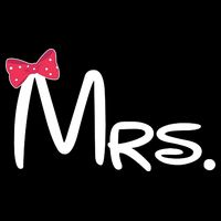 Mrs. Bow Tie Cute Matching Couples Womens T-Shirt