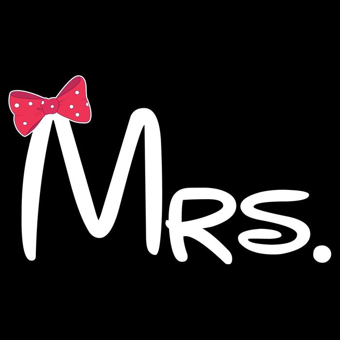 Mrs. Bow Tie Cute Matching Couples Womens T-Shirt