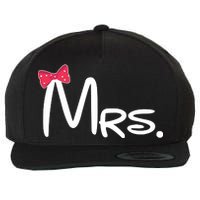 Mrs. Bow Tie Cute Matching Couples Wool Snapback Cap