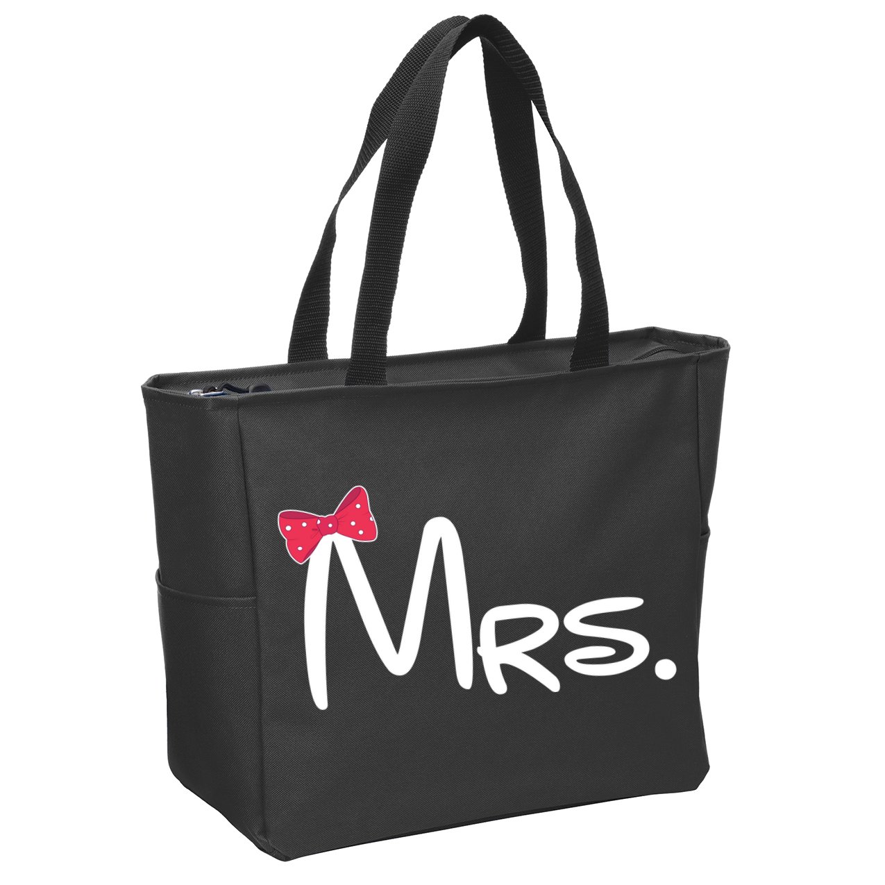 Mrs. Bow Tie Cute Matching Couples Zip Tote Bag