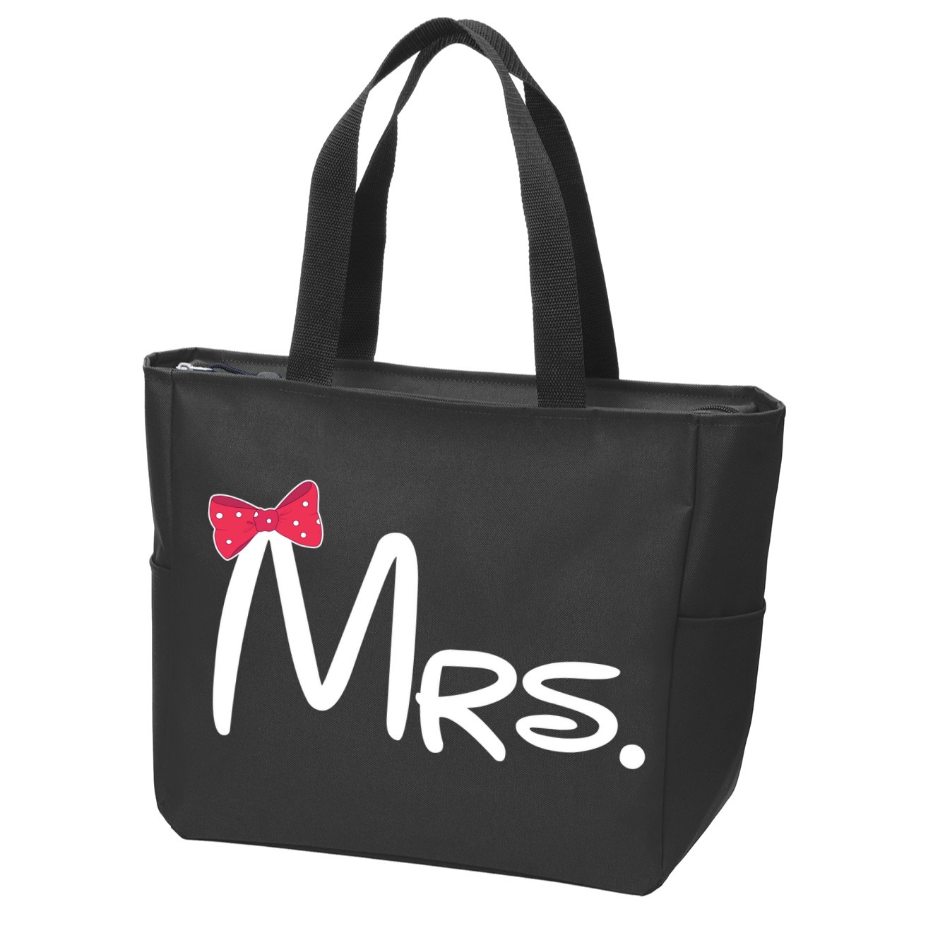 Mrs. Bow Tie Cute Matching Couples Zip Tote Bag