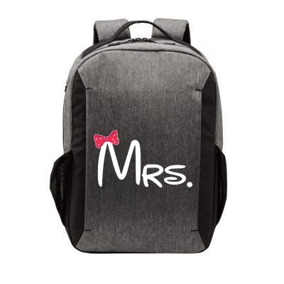 Mrs. Bow Tie Cute Matching Couples Vector Backpack