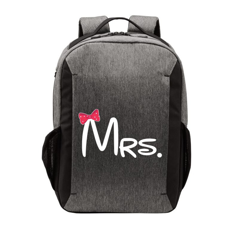 Mrs. Bow Tie Cute Matching Couples Vector Backpack