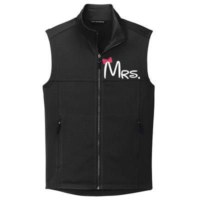 Mrs. Bow Tie Cute Matching Couples Collective Smooth Fleece Vest