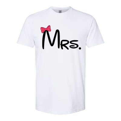 Mrs. Bow Tie Cute Matching Couples Softstyle CVC T-Shirt