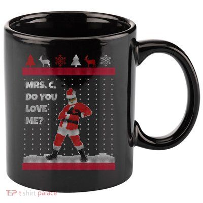 Mrs. C Do You Love Me Ugly Christmas Sweater 11oz C Handle Ceramic Mug