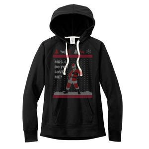 Mrs. C Do You Love Me Ugly Christmas Sweater Women's Fleece Hoodie