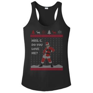 Mrs. C Do You Love Me Ugly Christmas Sweater Ladies PosiCharge Competitor Racerback Tank