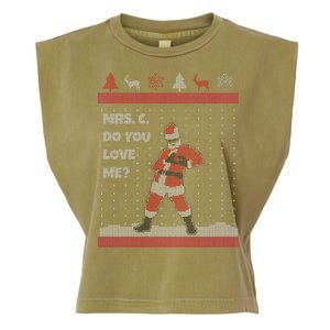 Mrs. C Do You Love Me Ugly Christmas Sweater Garment-Dyed Women's Muscle Tee