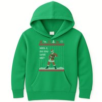 Mrs. C Do You Love Me Ugly Christmas Sweater Kids Hoodie