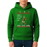 Mrs. C Do You Love Me Ugly Christmas Sweater Kids Hoodie
